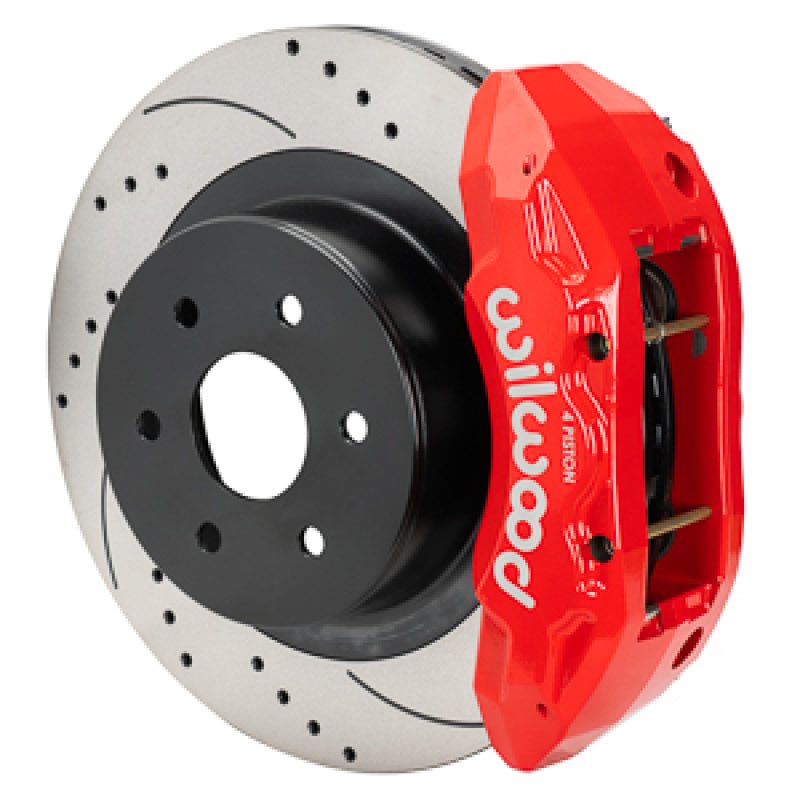 Wilwood 99-18 Chevy Silverado/GMC Sierra 16x1.25 D&S Rotor TX4R 4 Piston Rear Brake Kit - Red Wilwood