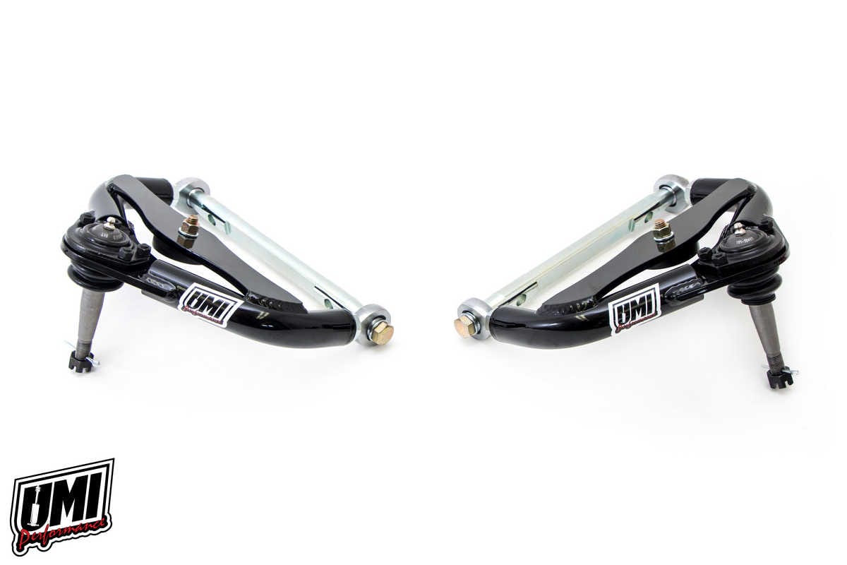 UMI Performance Upper A-arms, Adjustable, 1” Taller Ball Joints - 3056-3-B
