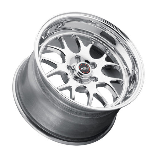 Weld S77 HD 17x7 / 5x135 BP / 4.2in. BS Polished Wheel (HD Low Pad) - Polish Single Beadlock MT