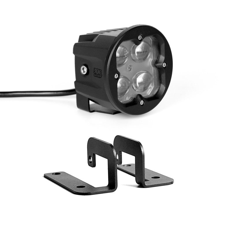 XKGlow 2pc Round XKchrome 20w LED Cube Light with RGB Accent Light Kit w/ Controller & Fog Mount- Fog Beam - Part XK065003-FO-KIT