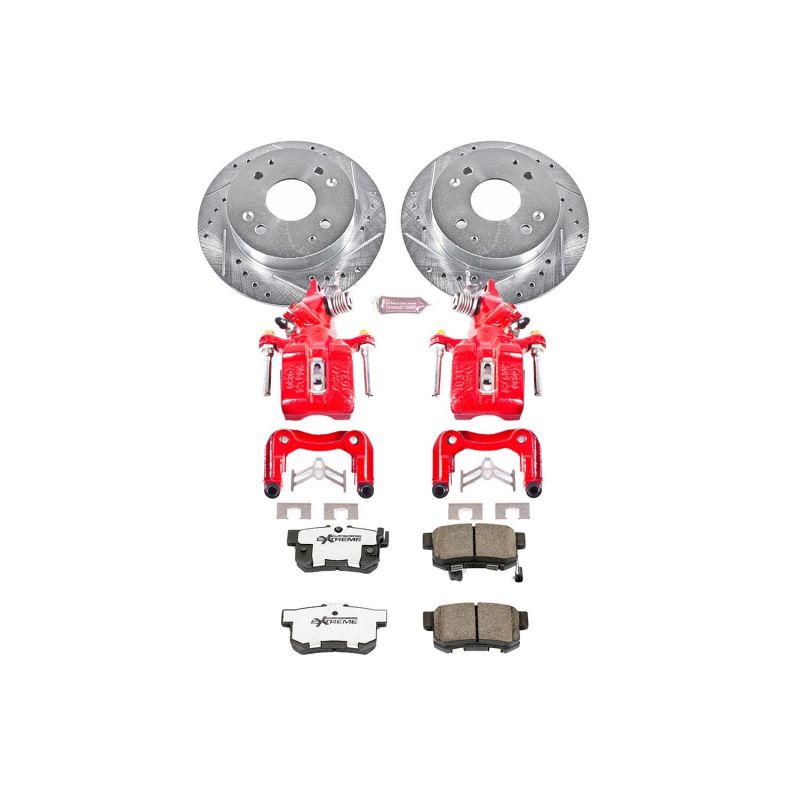 Power Stop 98-02 Honda Accord Rear Z26 Street Warrior Brake Kit w/Calipers PowerStop