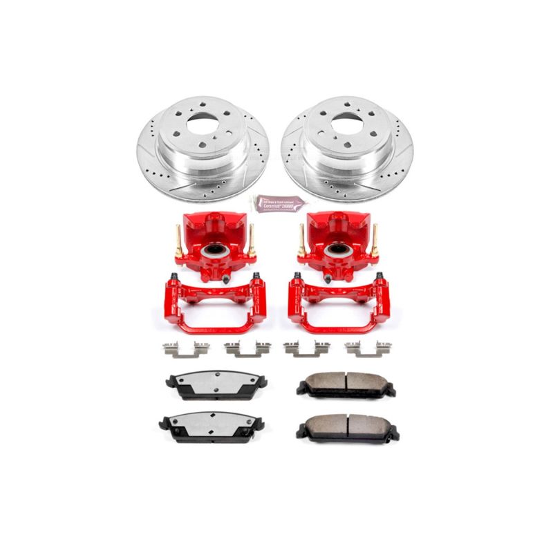 Power Stop 07-14 Cadillac Escalade Rear Z36 Truck & Tow Brake Kit w/Calipers PowerStop