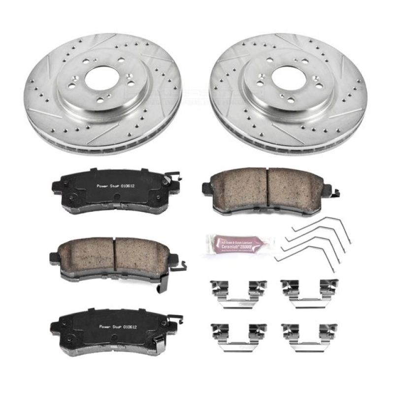 Power Stop 12-15 Honda Crosstour Front Z23 Evolution Sport Brake Kit PowerStop