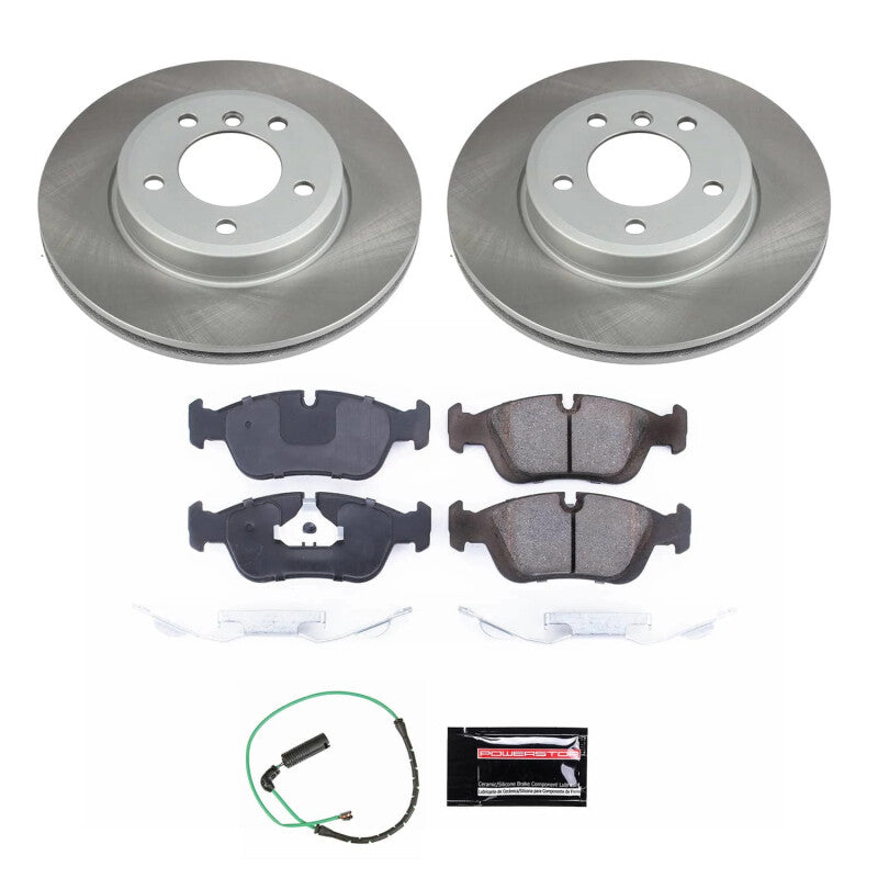 Power Stop 01-05 BMW 325xi Front Semi-Coated Rotor Kit PowerStop