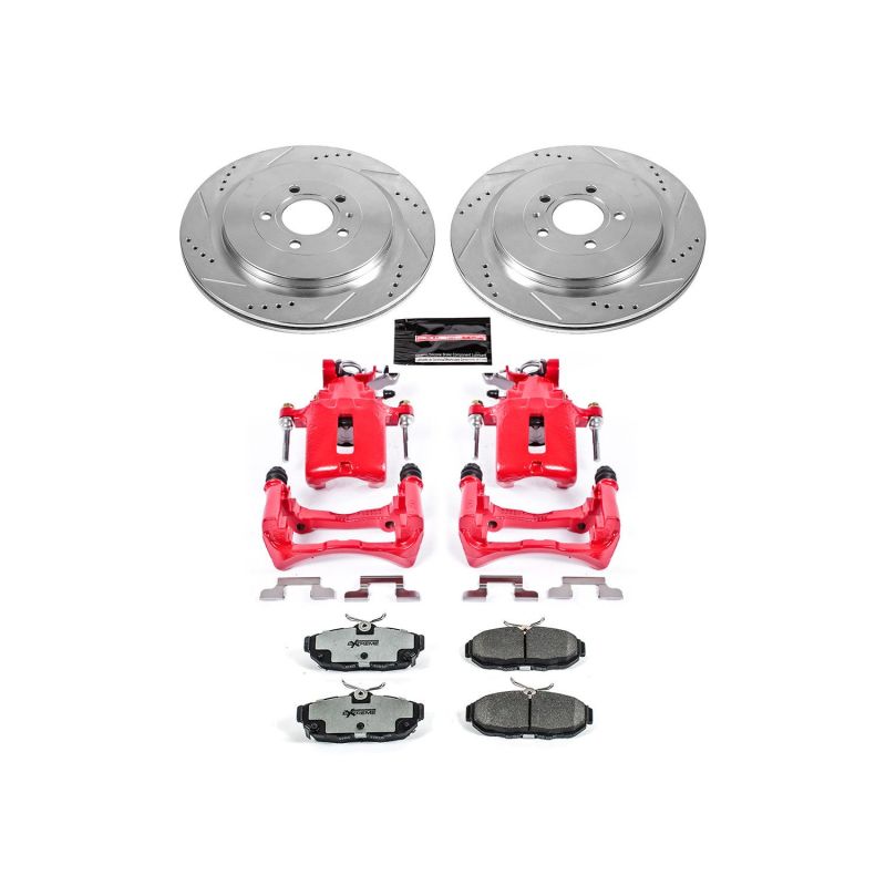 Power Stop 13-14 Ford Mustang Rear Z26 Street Warrior Brake Kit w/Calipers PowerStop