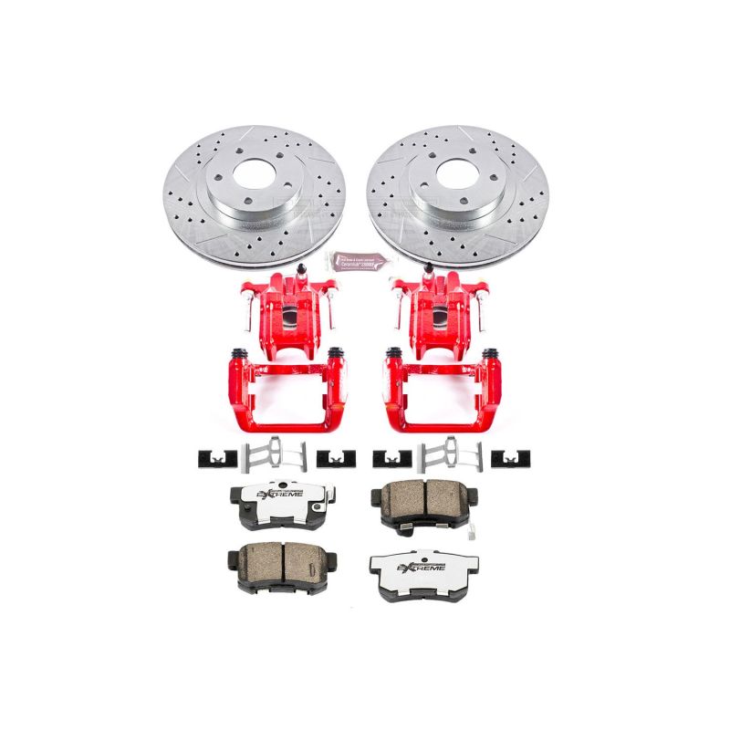 Power Stop 99-03 Acura TL Rear Z26 Street Warrior Brake Kit w/Calipers PowerStop