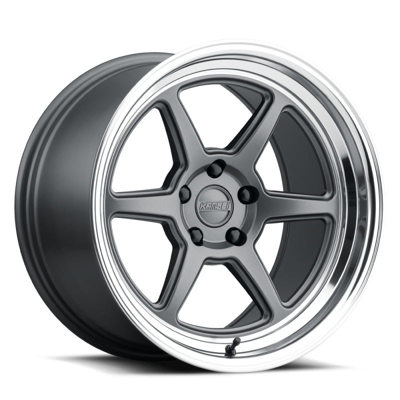 Kansei K14G Roku 18x8.5in / 5x114.3 BP / 35mm Offset / 73.1mm Bore - Grey and Machined Lip