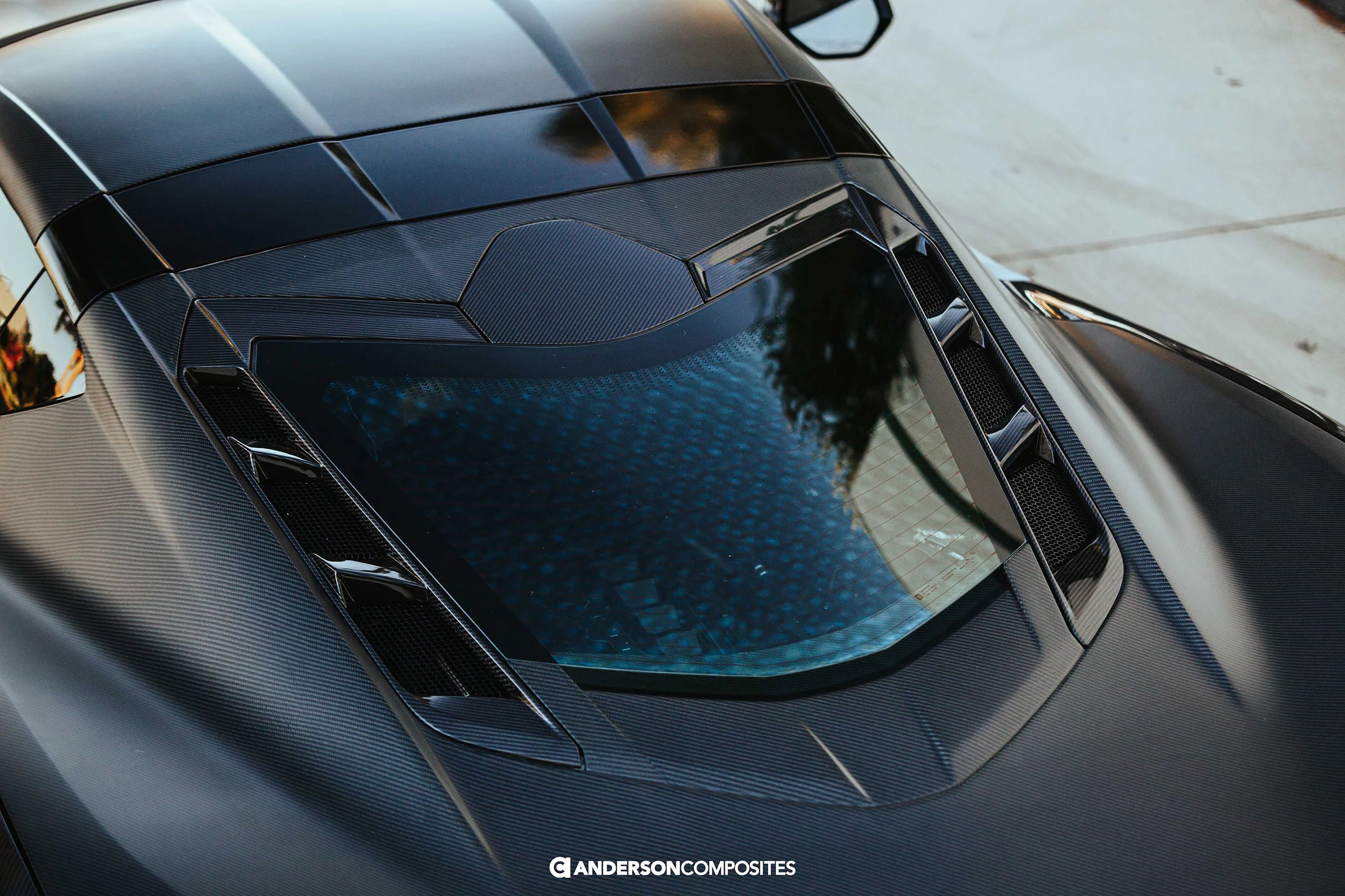 Anderson Composites 2020 - 2024 Corvette C8 Carbon Fiber Rear Hatch Vents - AC-DSV20CHC8