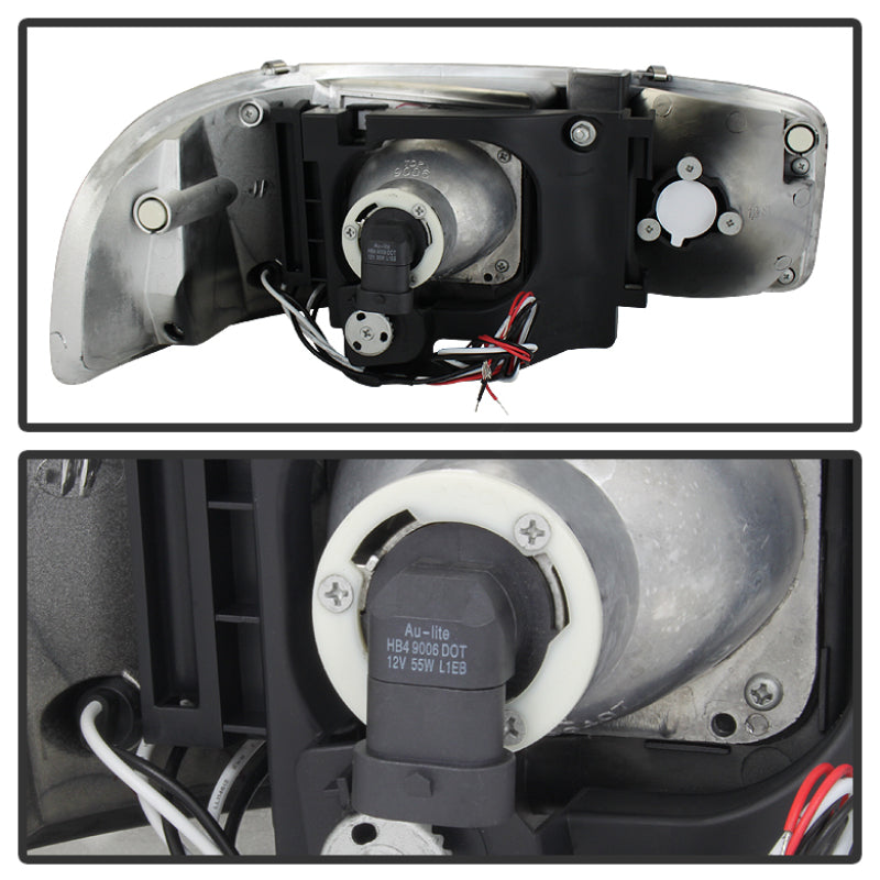 Spyder GMC Sierra 1500/2500/3500 99-06 Projector Headlights LED Halo LED Smoke PRO-YD-CDE00-HL-SMC SPYDER