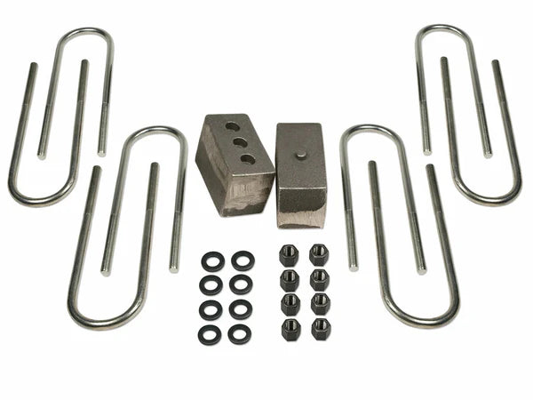 Tuff Country 4in Rear Block & U-Bolt Kit – 2003–2013 Dodge Ram 2500/3500 4WD (3.5in or 4in Axle) (97096)
