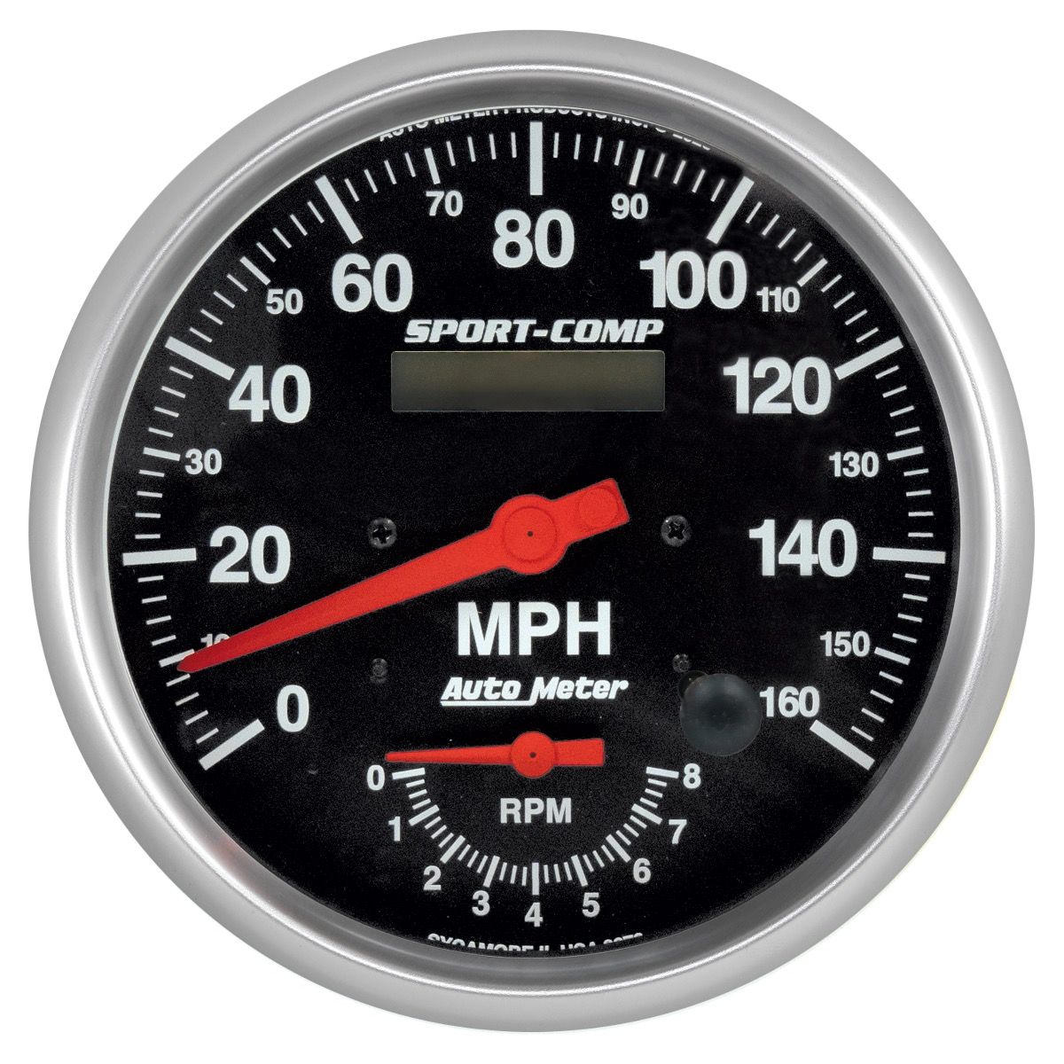 Autometer Tach/Speedo 5in. 160mph/8k RPM Electric Program Sport-Comp Gauge 3978
