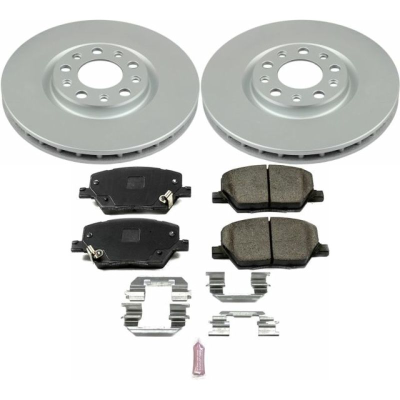 Power Stop 16-18 Fiat 500X Front Z17 Evolution Geomet Coated Brake Kit PowerStop