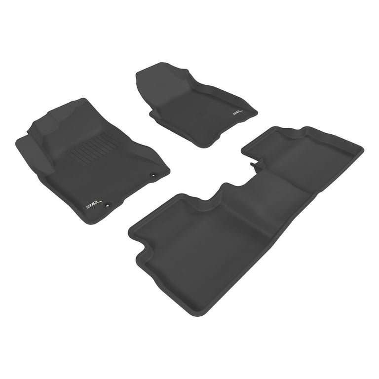 3D MAXpider L1NS02901509 2008-2013 Nissan Rogue Kagu 1st & 2nd Row Floormats - Black