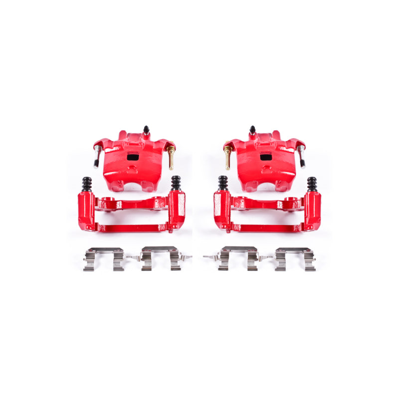 Power Stop 02-04 Infiniti I35 Front Red Calipers w/Brackets - Pair PowerStop