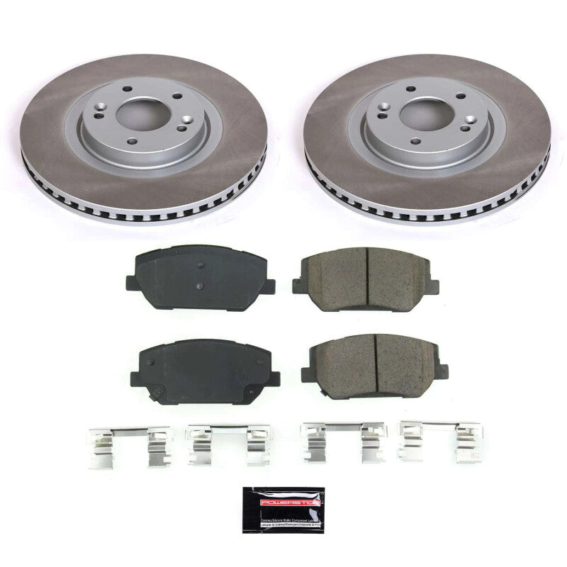 Power Stop 19-20 Hyundai Santa Fe Front Semi-Coated Rotor Kit PowerStop