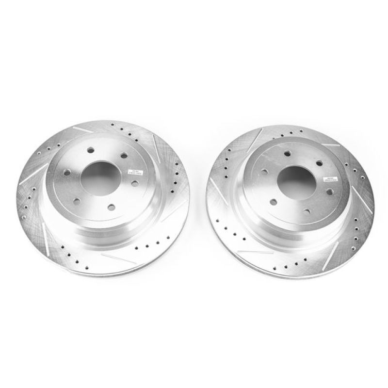 Power Stop 16-18 Nissan Titan XD Rear Evolution Drilled & Slotted Rotors - Pair PowerStop
