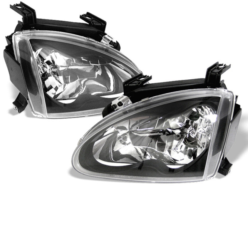 Spyder Honda Del Sol 93-97 Crystal Headlights Black HD-YD-HD93-BK SPYDER
