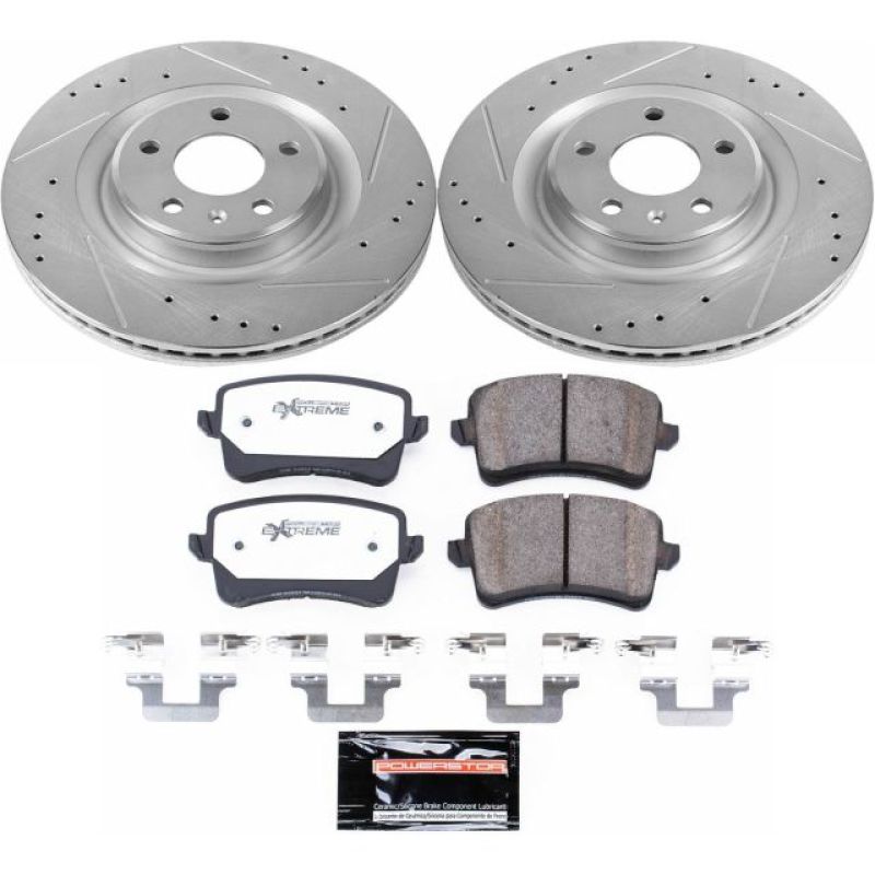 Power Stop 13-17 Audi Q5 Rear Z26 Street Warrior Brake Kit PowerStop