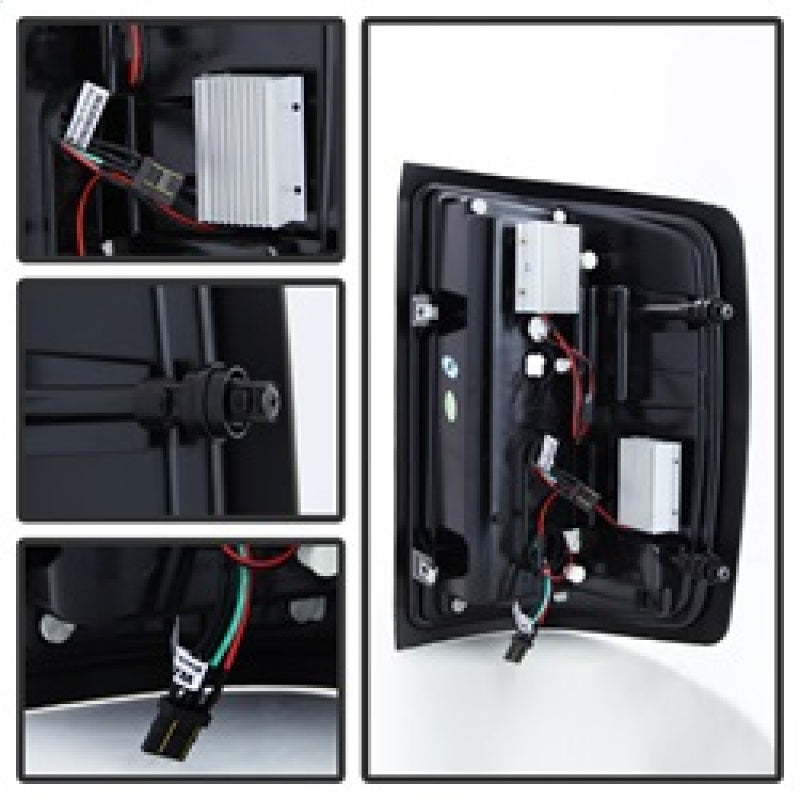 Spyder Chevy 1500 14-16 Light Bar LED Tail Lights Red Clear ALT-YD-CS14-LBLED-RC SPYDER