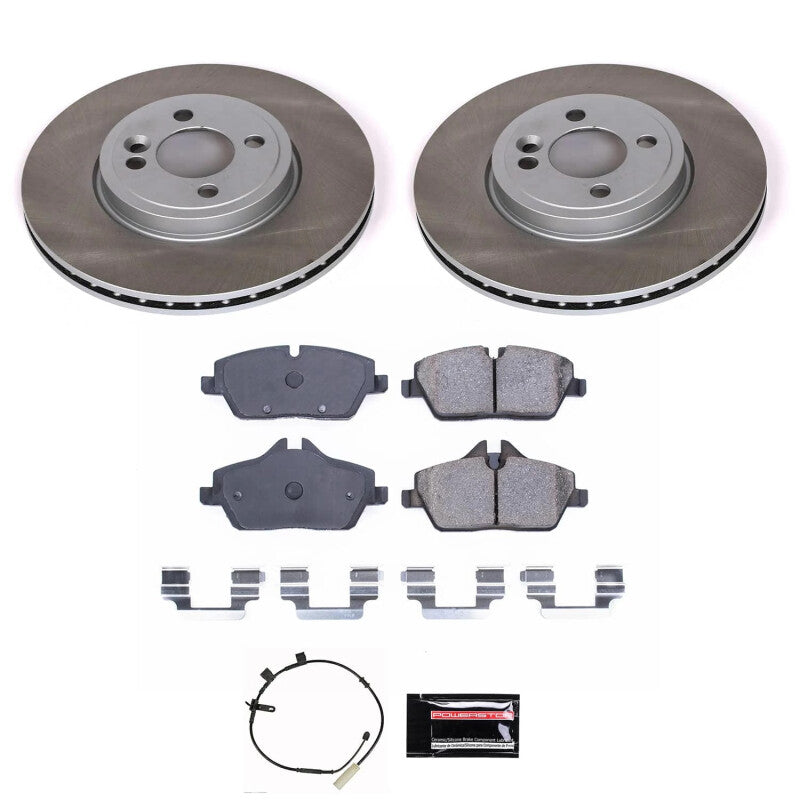 Power Stop 2011 Mini Cooper Front Semi-Coated Rotor Kit PowerStop
