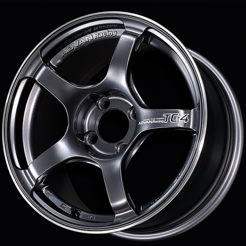 ADVAN Racing TC-4 16x7.5 +35 4x100 Wheel - Gunmetallic & Ring - YAD6F35AGMR