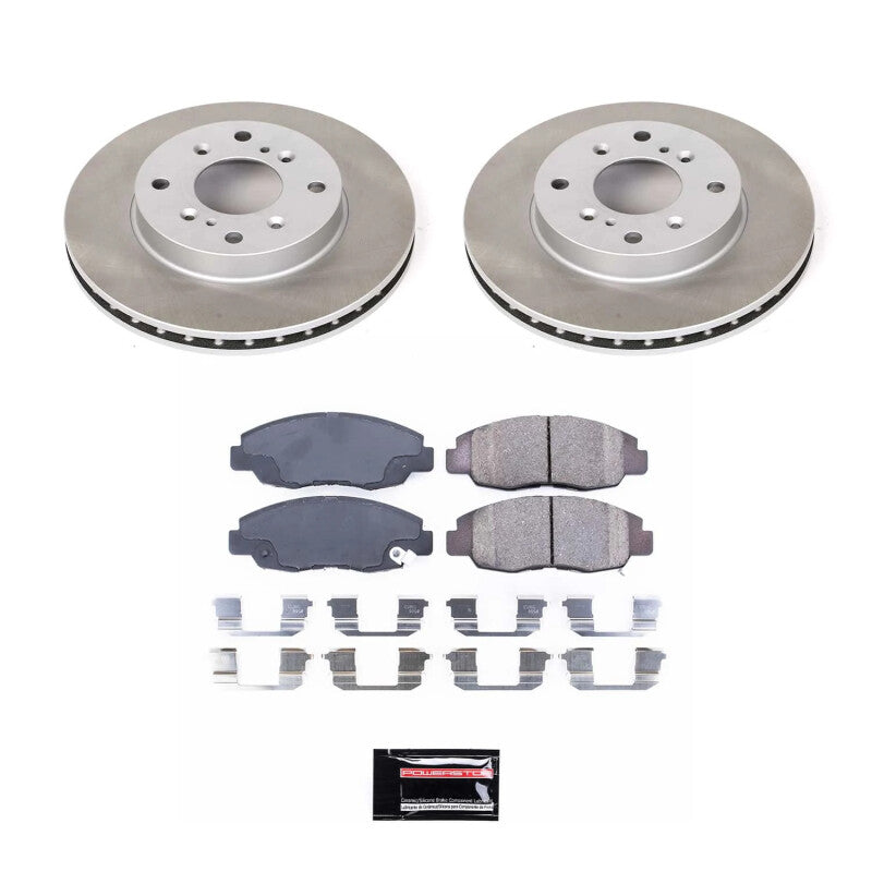 Power Stop 98-02 Honda Accord Front Semi-Coated Rotor Kit PowerStop