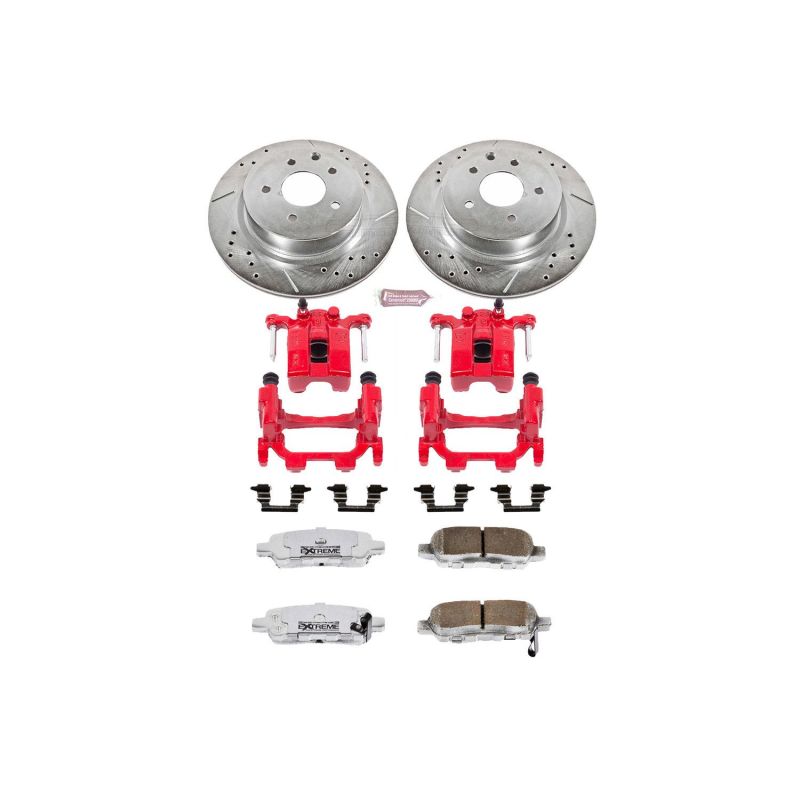 Power Stop 11-12 Infiniti G25 Rear Z26 Street Warrior Brake Kit w/Calipers PowerStop