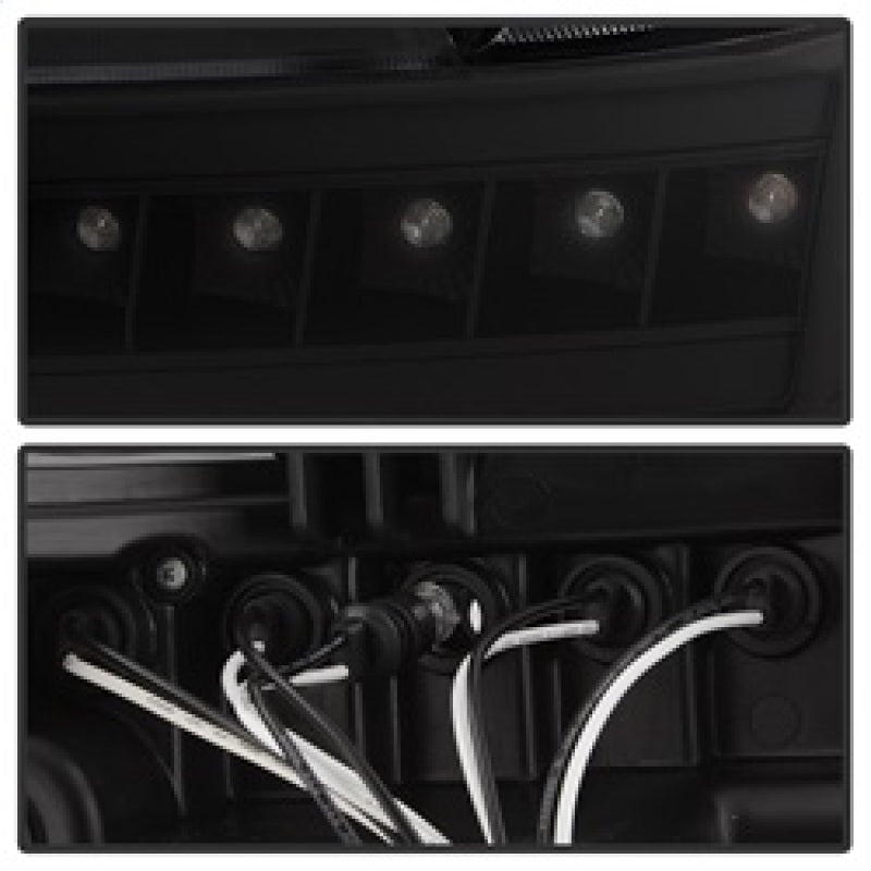 Spyder Toyota Tundra 07-133 Projector Headlights LED Halo LED Blk PRO-YD-TTU07-HL-BK SPYDER