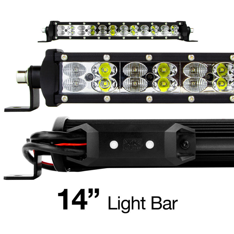 XKGlow 14" RGBW Light Bar High Power Offroad Work/Hunting Light w/ Built-in XKchrome Bluetooth Controller - Part XK-BAR-14