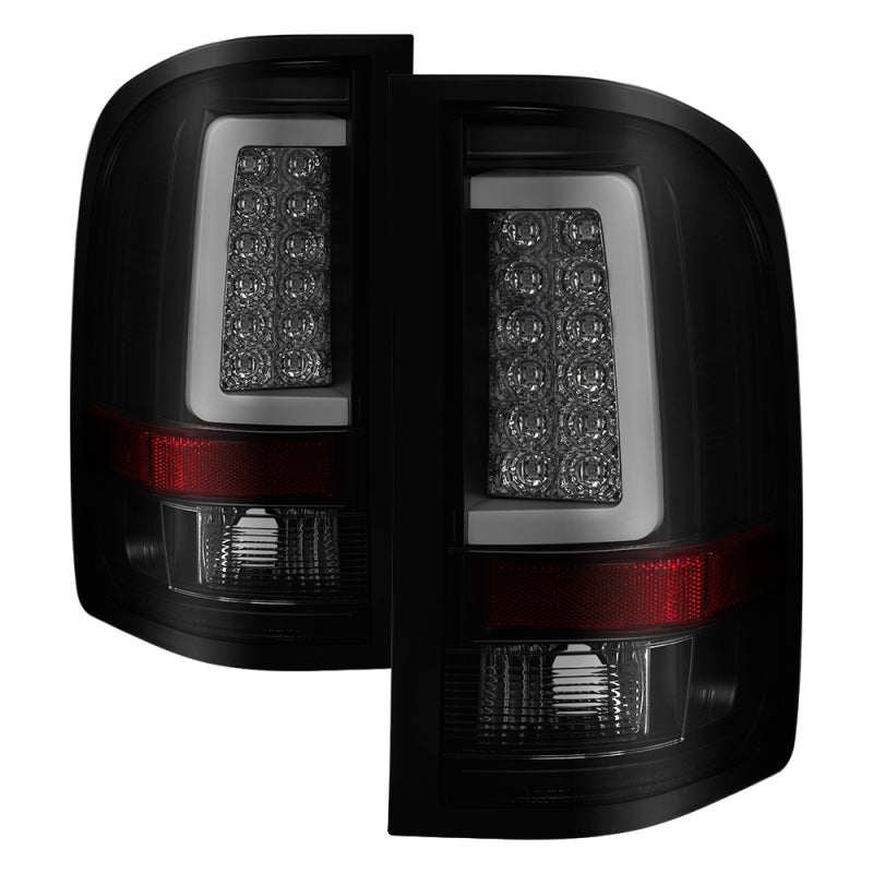 Spyder 07-13 Silverado (Will Not Work w/2010 921 Bulb)V3 Tail Lights Blk Smk ALT-YD-CS07V3-LBLED-BSM SPYDER