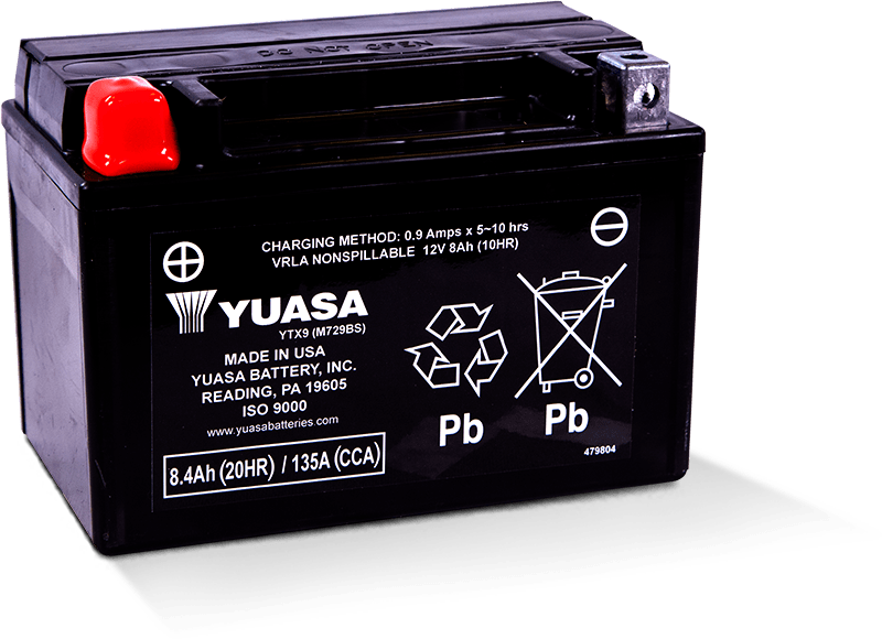 Yuasa YTX9 Maintenance Free AGM 12 Volt Battery Yuasa Battery