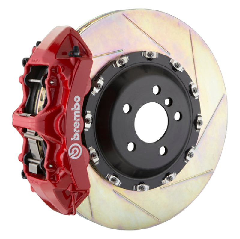 Brembo 03-13 Flying Spur Front GT BBK 6 Piston Cast 411x34 2pc Rotor Slotted Type1 -Red Brembo