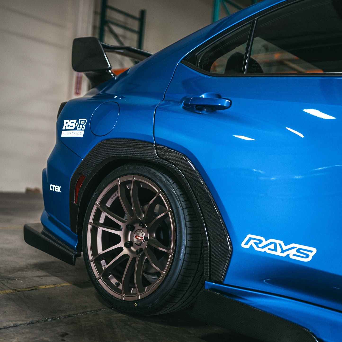 Seibon RG15SBIMP Carbon Fiber Rear Door Trim for 2022–2025 Subaru WRX