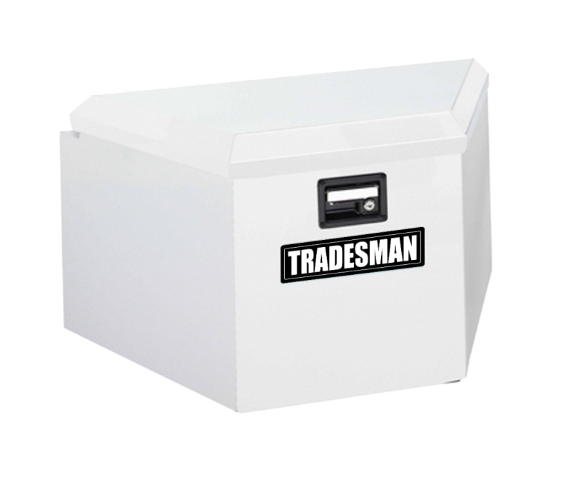 Tradesman Steel Trailer Tongue Storage Box (16in.) - White Tradesman