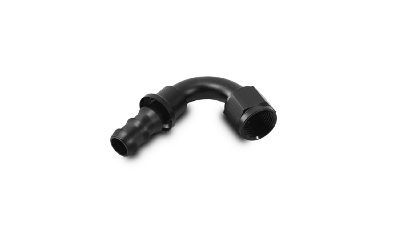 Vibrant -6AN Push-On 120° Hose End Elbow Fitting – Aluminum (22206)