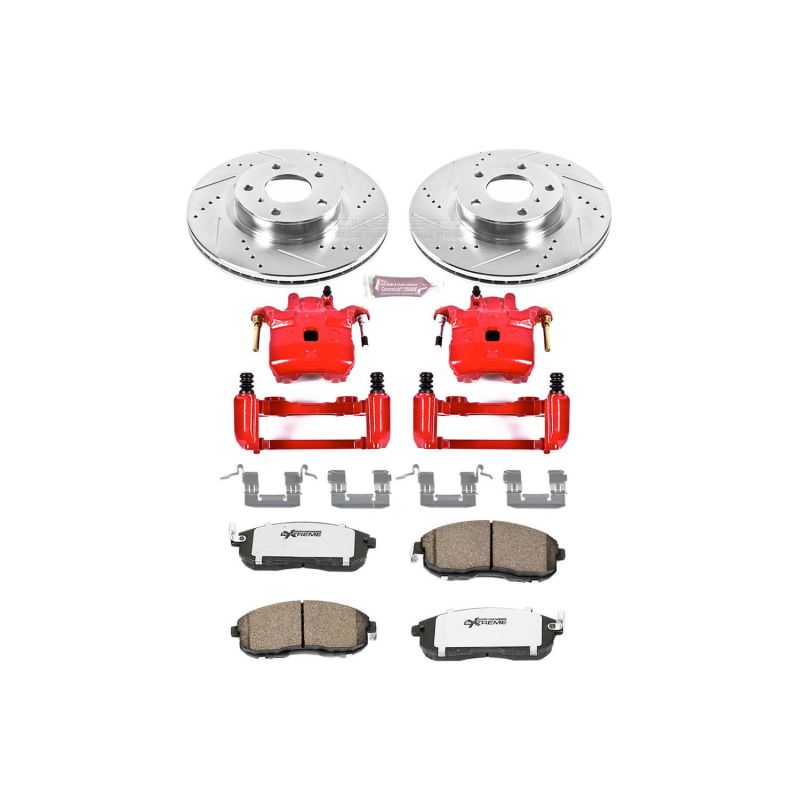 Power Stop 03-05 Infiniti G35 Front Z26 Street Warrior Brake Kit w/Calipers PowerStop