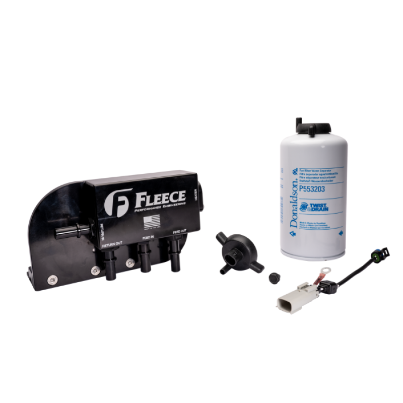 Fleece Performance 17-24 Ford F250-550 Powerstroke Under Bed Fuel Filter Assembly Fleece Performance