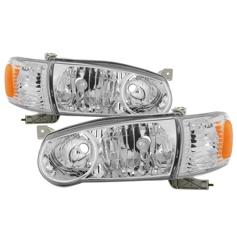 xTune Toyota Corolla 01-02 OE Style Headlights w/Amber Corner Lights - Chrome HD-JH-TC01-AM-C SPYDER