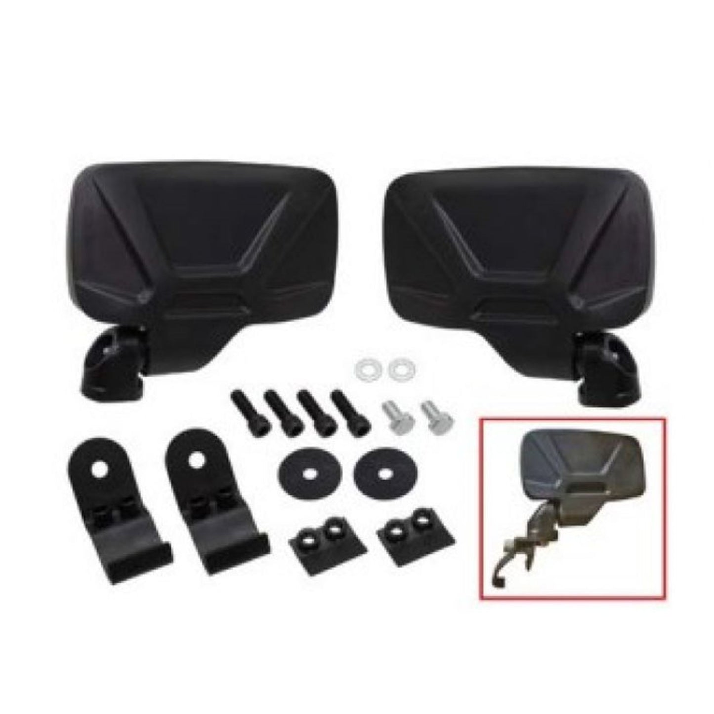 Seizmik 04+ Can Am/ Hon/ Kaw/ Kubota/ Polaris/ Yamaha UTV Sideview Mirrors Pr. 2 in.