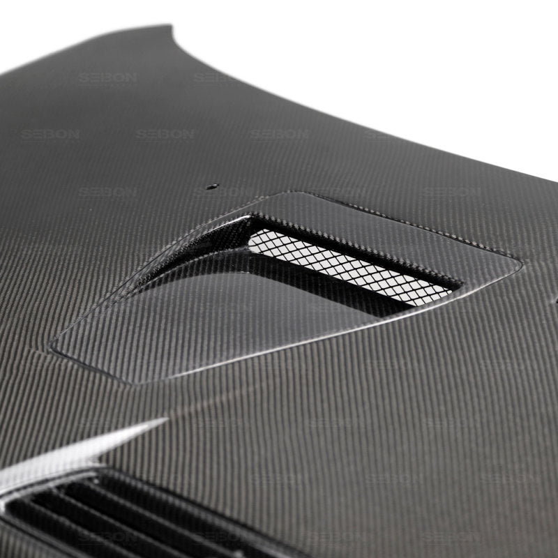 Seibon HD0809MITEVOX-OE Carbon Fiber OEM-Style Hood for 2008–2015 Mitsubishi Lancer EVO X