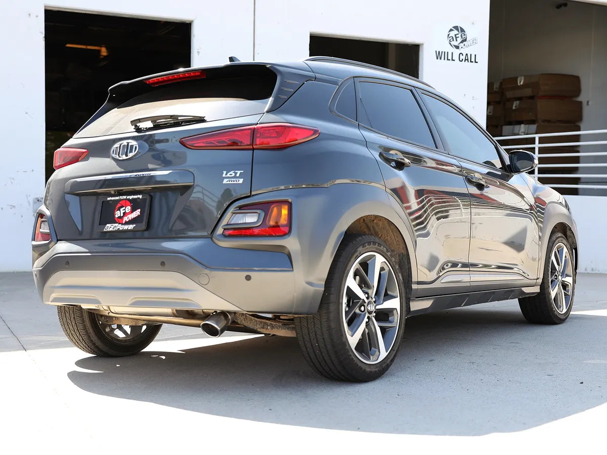 aFe Takeda 2.5in 304 SS Axle-Back Exhaust w/Polished Tips 18-22 Hyundai Kona L4-1.6L (t) AWD