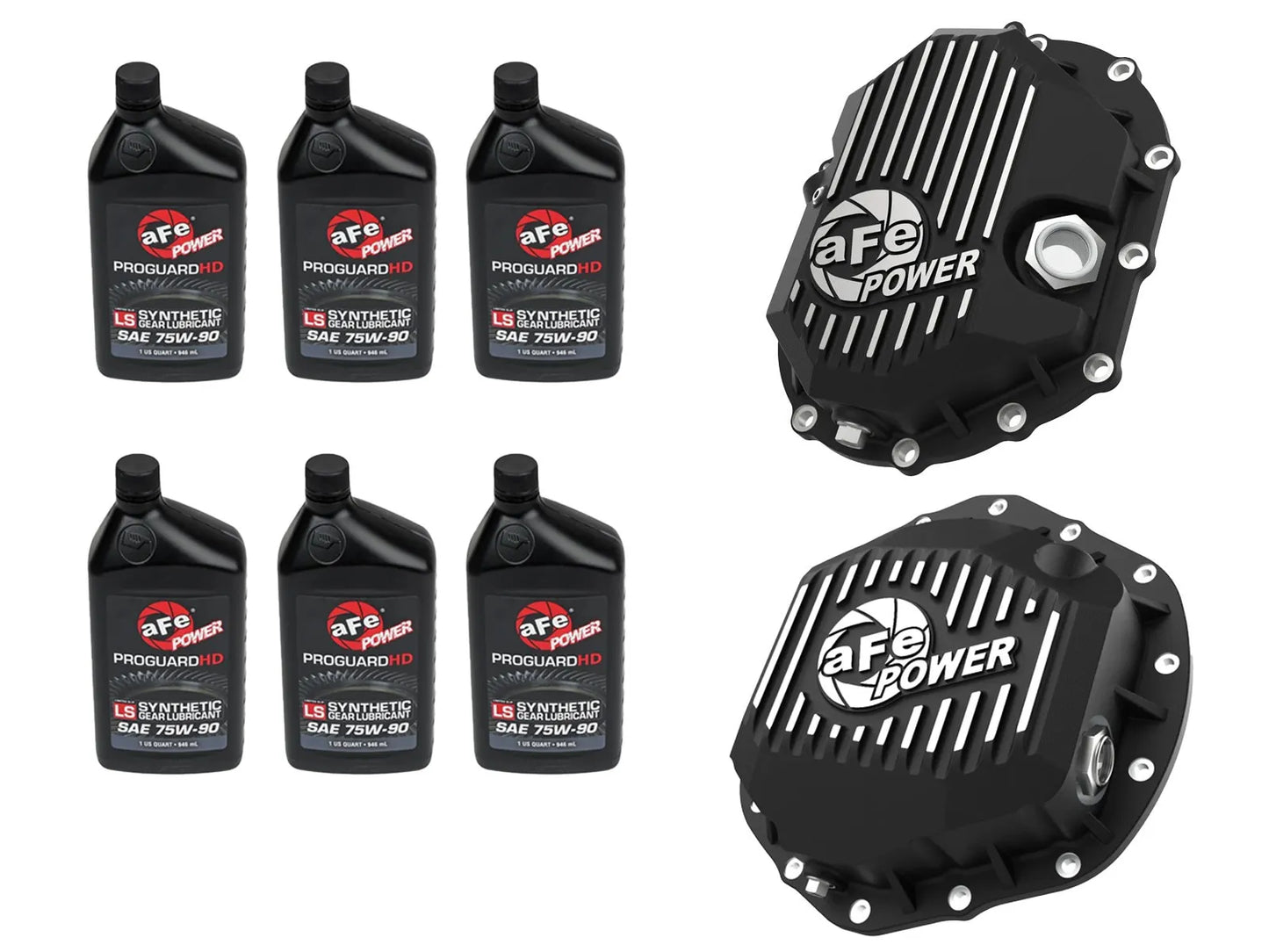 aFe Power Front/Rear Diff Cover Kit w/ Oil 20-25 GM Diesel Trucks V8 (AAM 9.25-12 & AAM 11.5-12-14)