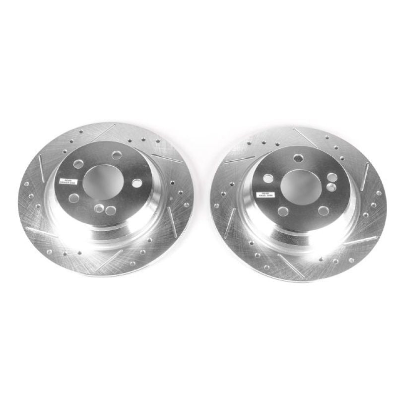 Power Stop 03-06 Mercedes-Benz CL500 Rear Evolution Drilled & Slotted Rotors - Pair PowerStop