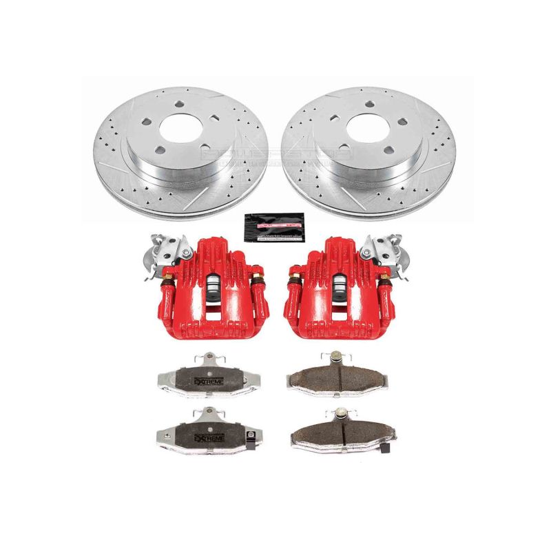 Power Stop 93-97 Chevrolet Camaro Rear Z26 Street Warrior Brake Kit w/Calipers PowerStop