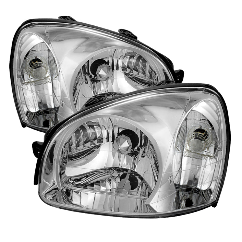 Xtune Hyundai Santa Fe 2003-2006 Crystal Headlights Chrome HD-JH-HYSA03-C SPYDER