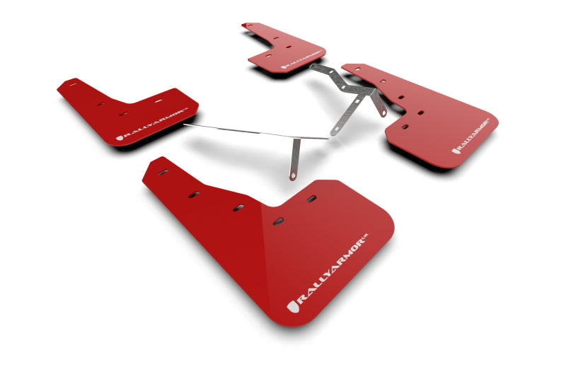 Rally Armor 2022 Honda Civic (Incl. Si/Sport/Touring) UR Red Mud Flap w/ White Logo Rally Armor