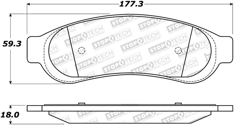 StopTech Street Disc Brake Pads - 305.10670 Stoptech