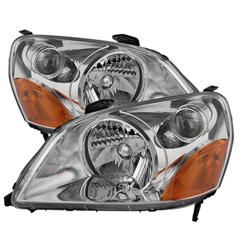 Xtune Honda Pilot 03-05 Crystal Headlights Chrome HD-JH-HPIL03-AM-C SPYDER