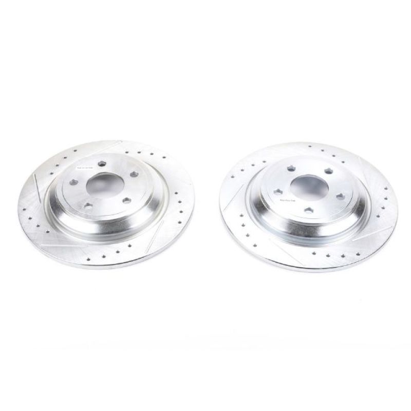Power Stop 16-18 Ford Focus Rear Evolution Drilled & Slotted Rotors - Pair PowerStop