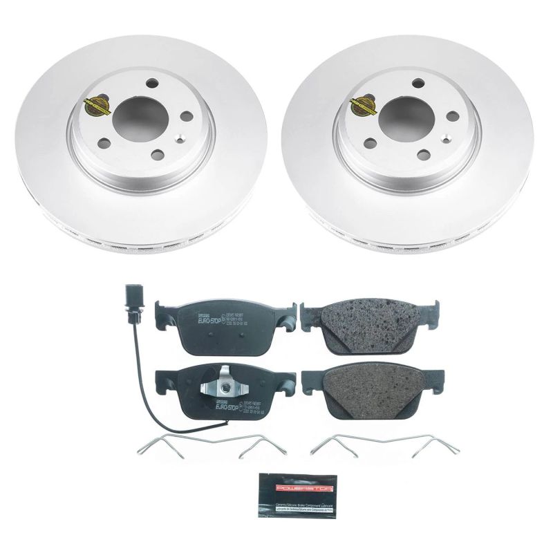 Power Stop 17-19 Audi A4 Front Euro-Stop Brake Kit PowerStop